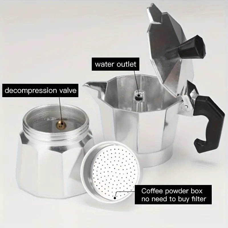 Klassieke aluminium moka pot 5 - Coffee Equipment Tools recensie en prijs