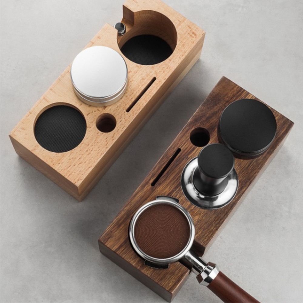 3-in-1 houten koffietamperstat - Coffee Equipment Holder recensie en prijs