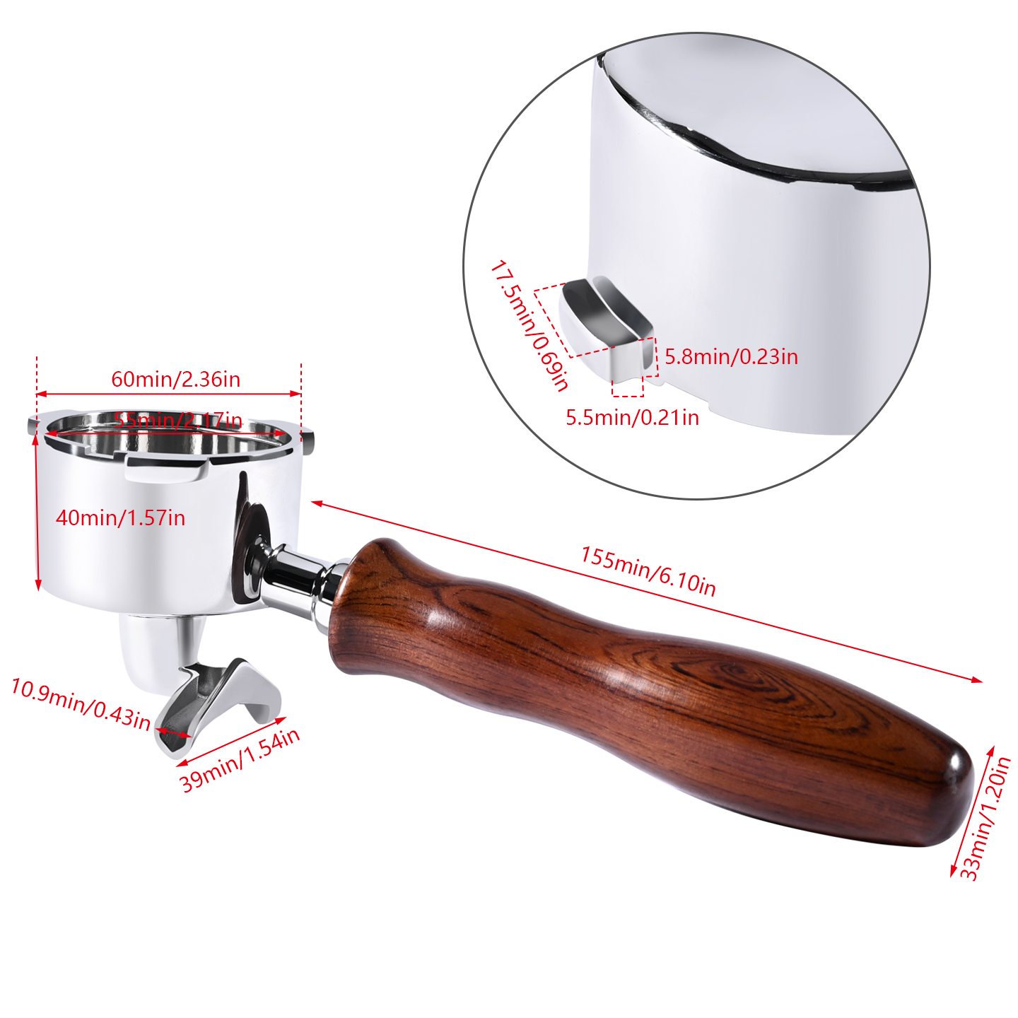 51mm dubbele uitloop koffiefil - Coffee Equipment Machine recensie en prijs